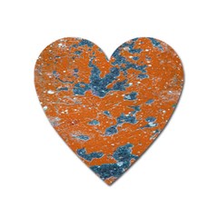 Vivid Grunge Abstract Print Heart Magnet