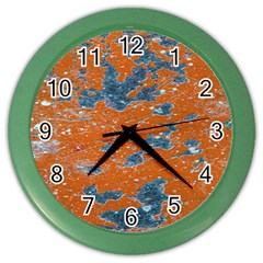 Vivid Grunge Abstract Print Color Wall Clock