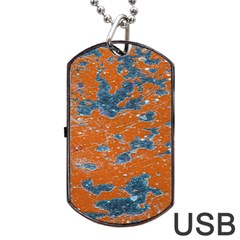 Vivid Grunge Abstract Print Dog Tag USB Flash (One Side)