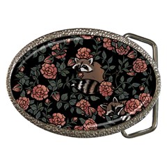 Raccoon Floral Belt Buckles by BubbSnugg