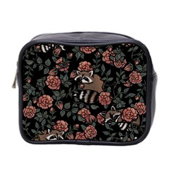 Raccoon Floral Mini Toiletries Bag (two Sides)