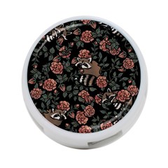 Raccoon Floral 4-port Usb Hub (two Sides) by BubbSnugg