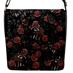 Raccoon Floral Flap Closure Messenger Bag (s) by BubbSnugg