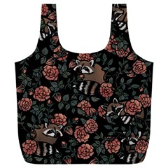 Raccoon Floral Full Print Recycle Bag (xxxl) by BubbSnugg