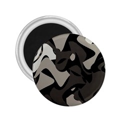 Trippy sepia paint splash, brown, army style camo, dotted abstract pattern 2.25  Magnets