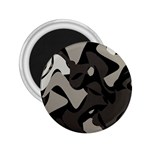 Trippy sepia paint splash, brown, army style camo, dotted abstract pattern 2.25  Magnets Front