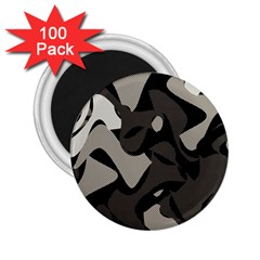 Trippy sepia paint splash, brown, army style camo, dotted abstract pattern 2.25  Magnets (100 pack) 