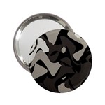 Trippy sepia paint splash, brown, army style camo, dotted abstract pattern 2.25  Handbag Mirrors Front