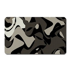 Trippy sepia paint splash, brown, army style camo, dotted abstract pattern Magnet (Rectangular)