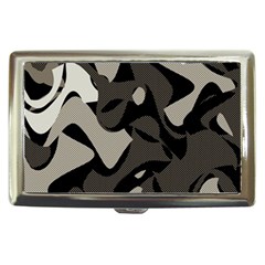 Trippy sepia paint splash, brown, army style camo, dotted abstract pattern Cigarette Money Case