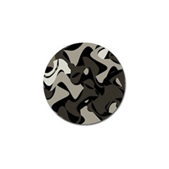 Trippy sepia paint splash, brown, army style camo, dotted abstract pattern Golf Ball Marker