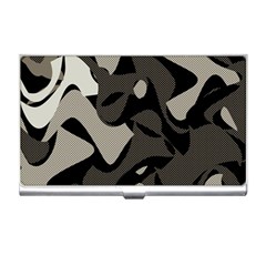 Trippy sepia paint splash, brown, army style camo, dotted abstract pattern Business Card Holder