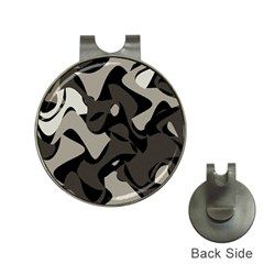 Trippy sepia paint splash, brown, army style camo, dotted abstract pattern Hat Clips with Golf Markers