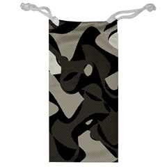 Trippy sepia paint splash, brown, army style camo, dotted abstract pattern Jewelry Bag