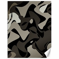 Trippy sepia paint splash, brown, army style camo, dotted abstract pattern Canvas 12  x 16 