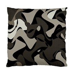 Trippy sepia paint splash, brown, army style camo, dotted abstract pattern Standard Cushion Case (Two Sides)