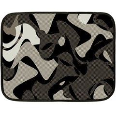 Trippy sepia paint splash, brown, army style camo, dotted abstract pattern Fleece Blanket (Mini)