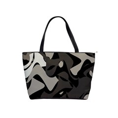 Trippy sepia paint splash, brown, army style camo, dotted abstract pattern Classic Shoulder Handbag