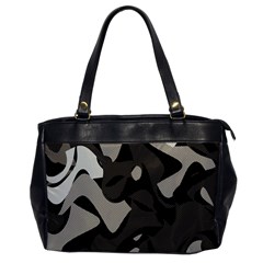 Trippy sepia paint splash, brown, army style camo, dotted abstract pattern Oversize Office Handbag