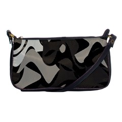 Trippy sepia paint splash, brown, army style camo, dotted abstract pattern Shoulder Clutch Bag