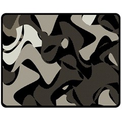 Trippy Sepia Paint Splash, Brown, Army Style Camo, Dotted Abstract Pattern Fleece Blanket (medium)  by Casemiro