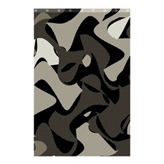 Trippy sepia paint splash, brown, army style camo, dotted abstract pattern Shower Curtain 48  x 72  (Small) 