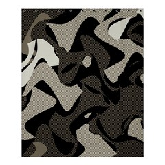 Trippy sepia paint splash, brown, army style camo, dotted abstract pattern Shower Curtain 60  x 72  (Medium) 