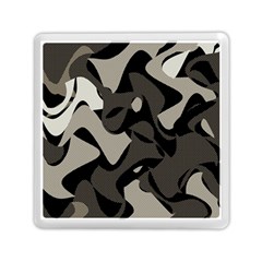 Trippy sepia paint splash, brown, army style camo, dotted abstract pattern Memory Card Reader (Square)