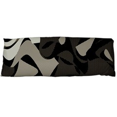 Trippy sepia paint splash, brown, army style camo, dotted abstract pattern Body Pillow Case (Dakimakura)