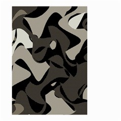 Trippy sepia paint splash, brown, army style camo, dotted abstract pattern Small Garden Flag (Two Sides)