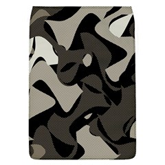 Trippy sepia paint splash, brown, army style camo, dotted abstract pattern Removable Flap Cover (L)