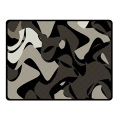 Trippy sepia paint splash, brown, army style camo, dotted abstract pattern Double Sided Fleece Blanket (Small) 