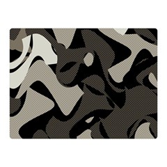 Trippy sepia paint splash, brown, army style camo, dotted abstract pattern Double Sided Flano Blanket (Mini) 