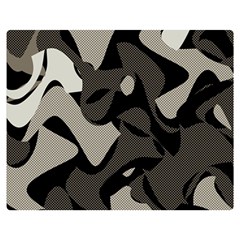 Trippy sepia paint splash, brown, army style camo, dotted abstract pattern Double Sided Flano Blanket (Medium) 