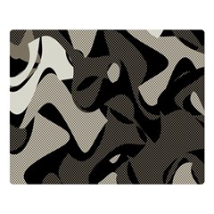 Trippy sepia paint splash, brown, army style camo, dotted abstract pattern Double Sided Flano Blanket (Large) 