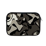 Trippy sepia paint splash, brown, army style camo, dotted abstract pattern Apple MacBook Pro 15  Zipper Case Front