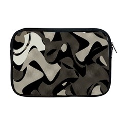 Trippy sepia paint splash, brown, army style camo, dotted abstract pattern Apple MacBook Pro 17  Zipper Case