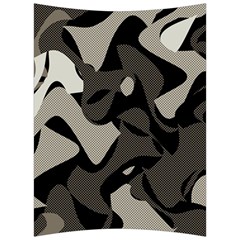 Trippy sepia paint splash, brown, army style camo, dotted abstract pattern Back Support Cushion