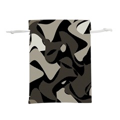 Trippy sepia paint splash, brown, army style camo, dotted abstract pattern Lightweight Drawstring Pouch (S)