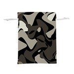 Trippy sepia paint splash, brown, army style camo, dotted abstract pattern Lightweight Drawstring Pouch (M) Front