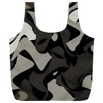 Trippy sepia paint splash, brown, army style camo, dotted abstract pattern Full Print Recycle Bag (XXXL) Front