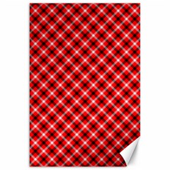 Three Color Tartan, Red Grey, Black Buffalo Plaid Theme Canvas 20  X 30  by Casemiro