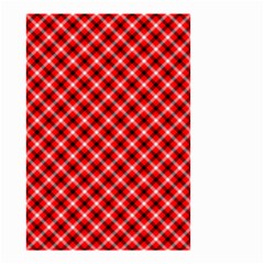 Three Color Tartan, Red Grey, Black Buffalo Plaid Theme Small Garden Flag (two Sides) by Casemiro