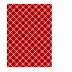 Three Color Tartan, Red Grey, Black Buffalo Plaid Theme Large Garden Flag (two Sides) by Casemiro