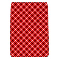 Three Color Tartan, Red Grey, Black Buffalo Plaid Theme Removable Flap Cover (l) by Casemiro