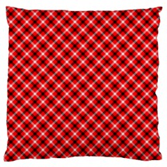 Three Color Tartan, Red Grey, Black Buffalo Plaid Theme Standard Flano Cushion Case (one Side) by Casemiro