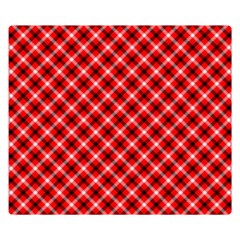 Three Color Tartan, Red Grey, Black Buffalo Plaid Theme Double Sided Flano Blanket (small)  by Casemiro