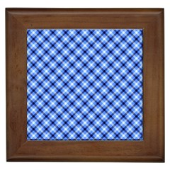 Retro Style Pattern, Scottish Tartan, Buffalo Plaid Theme Framed Tile by Casemiro