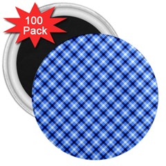 Retro Style Pattern, Scottish Tartan, Buffalo Plaid Theme 3  Magnets (100 Pack) by Casemiro