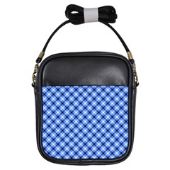 Retro Style Pattern, Scottish Tartan, Buffalo Plaid Theme Girls Sling Bag by Casemiro